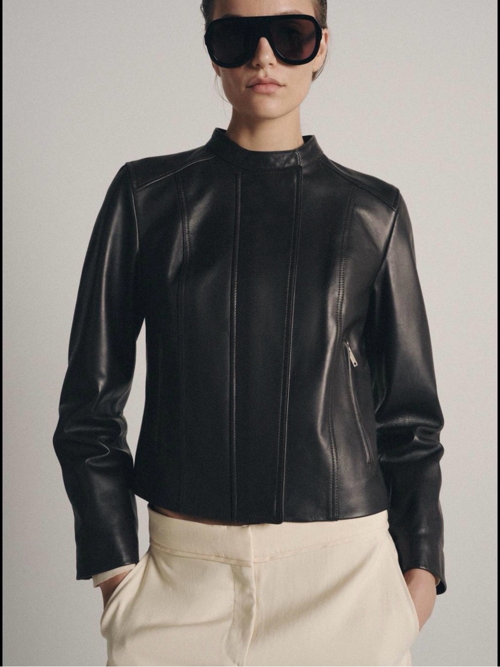 ZARA LAMB LEATHER JACKET ZW COLLECTION LIMITED EDITION NWT SIZE M